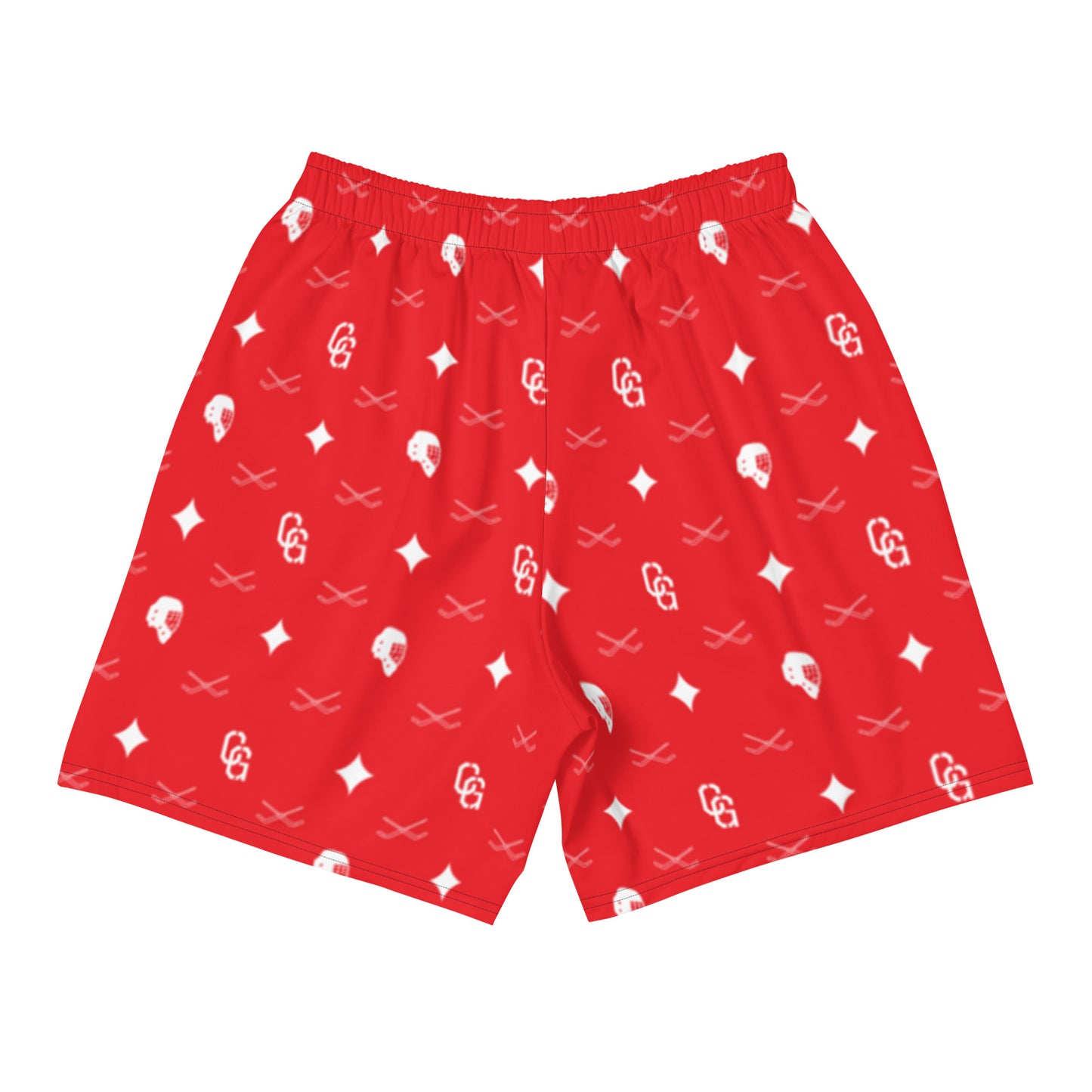 Men's Red Lux Print Athletic Shorts