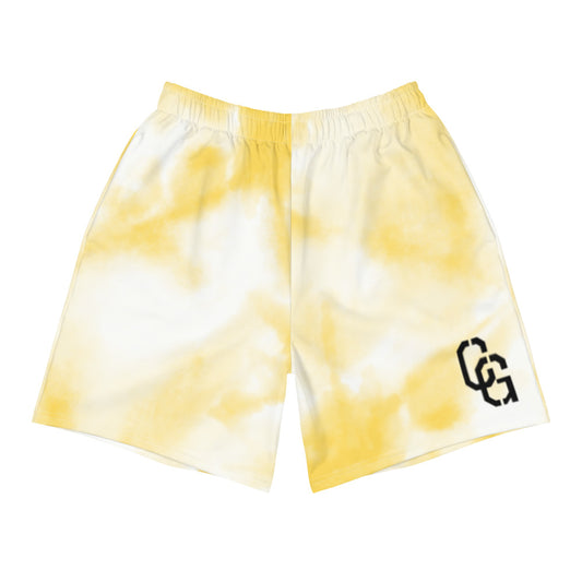 CG Yellow Tie-Dye Athletic Shorts