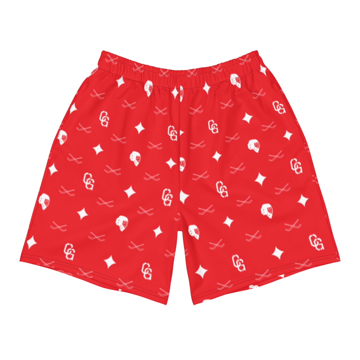 Men's Red Lux Print Athletic Shorts