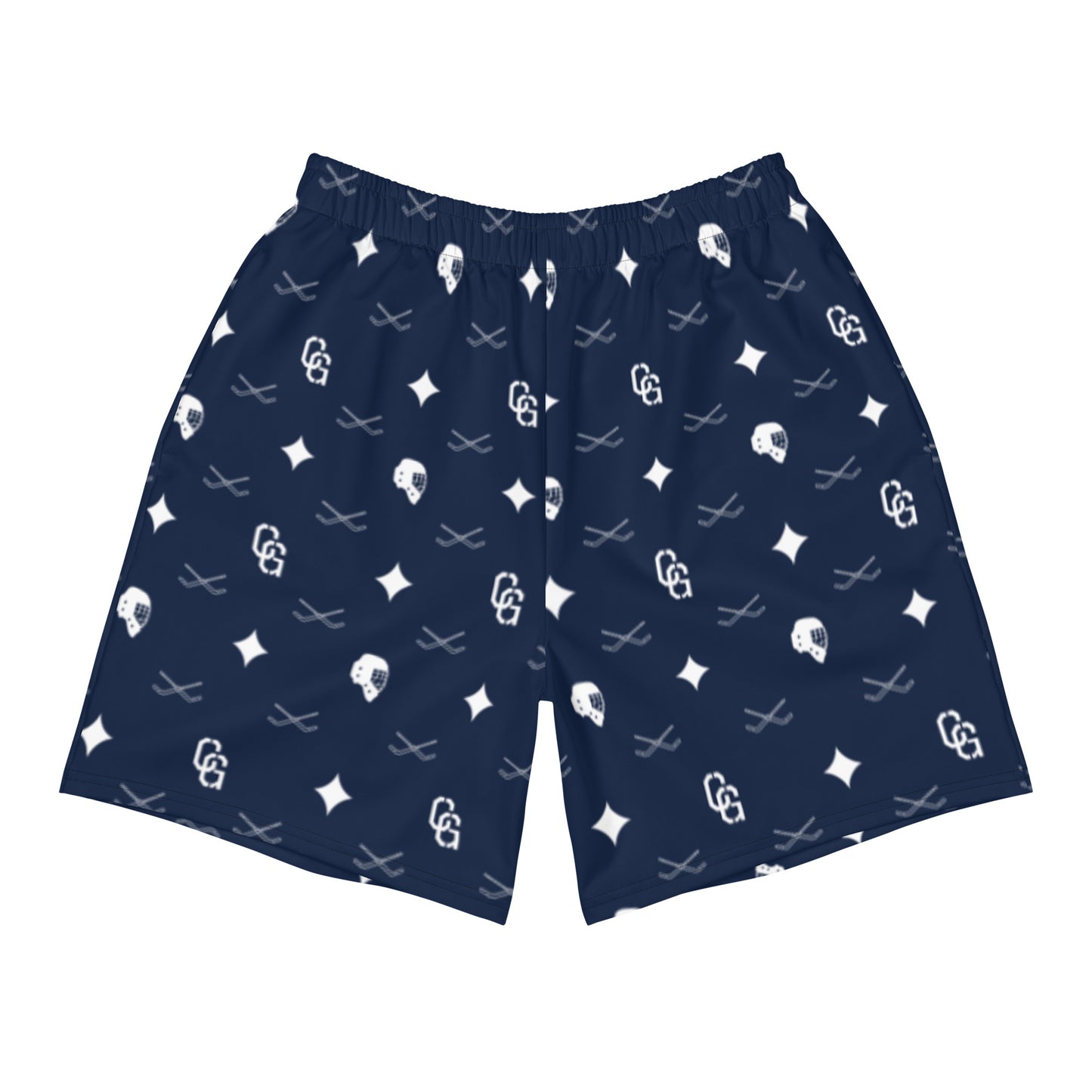 Men's Navy Lux Print Athletic Shorts