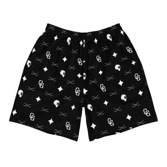 Men's Black Lux Print Athletic Shorts