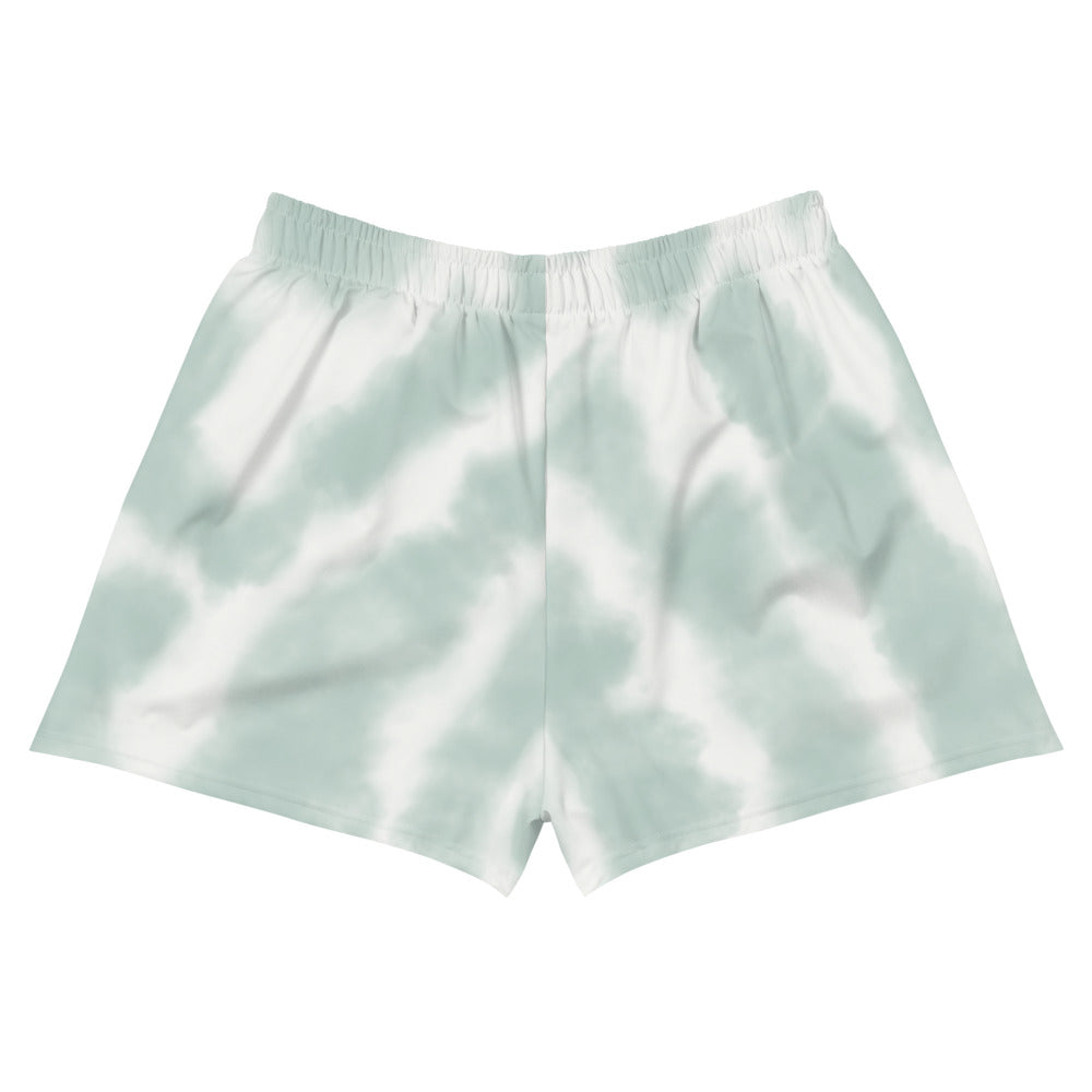 Green CG Tie-Dye Women's Athletic Shorts