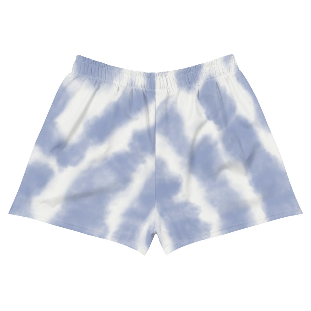 Blue CG Tie-Dye Women's Athletic Shorts