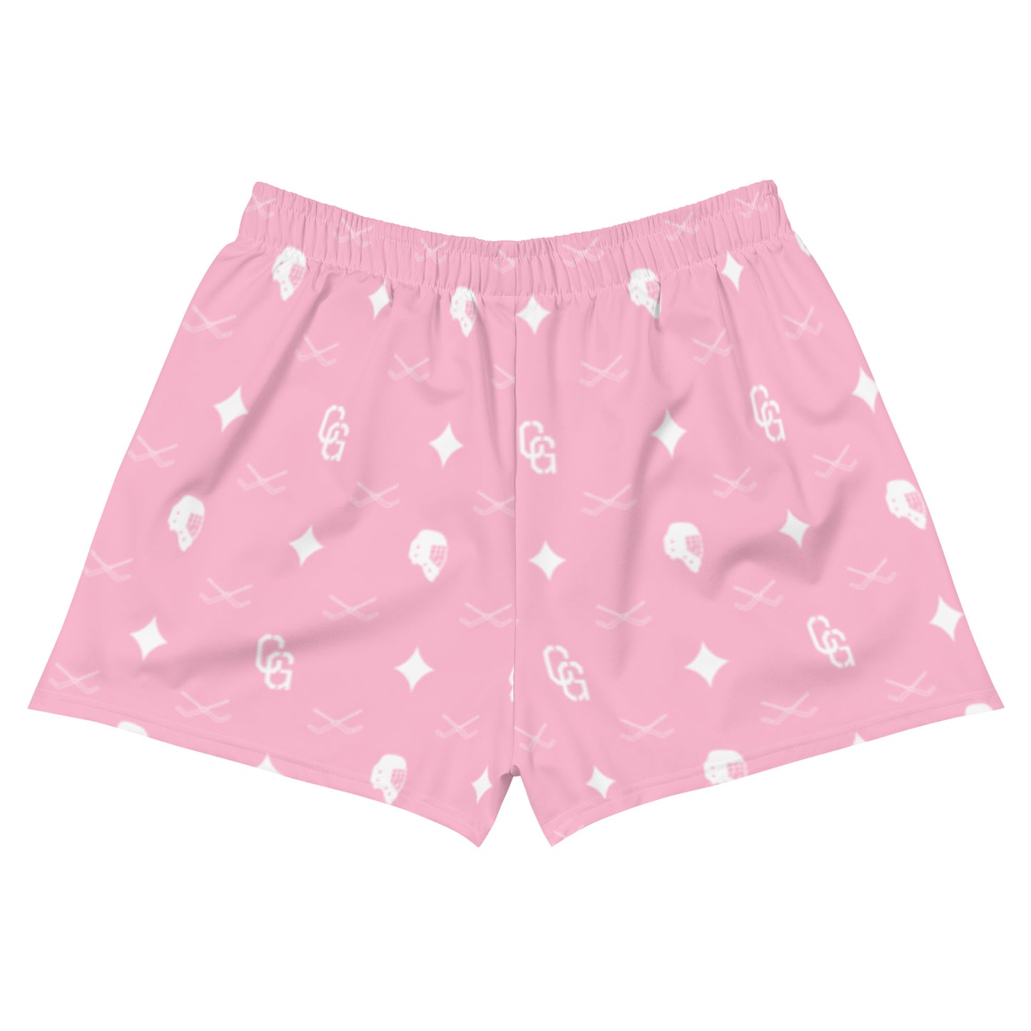 Women's Pink Lux Print Athletic Short Shorts