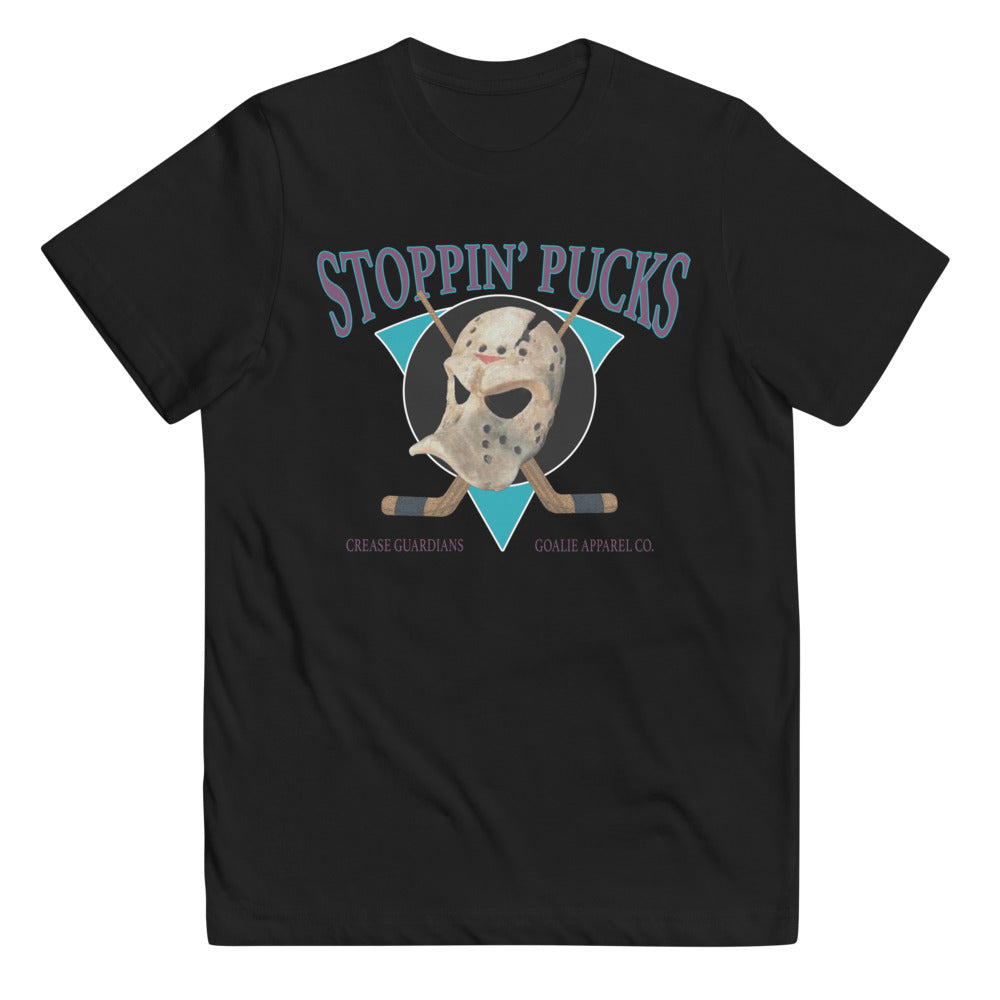 Stoppin' Pucks Youth jersey t-shirt